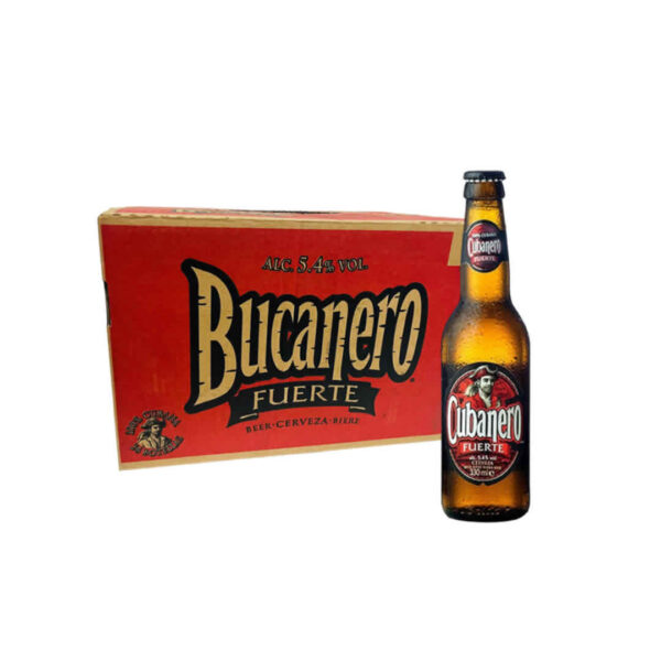 Caja de Cerveza Bucanero Fuerte 24ud - Producto esencial