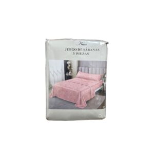 Juego De Sábanas Rosa Coral 3 Piezas - Útiles del Hogar