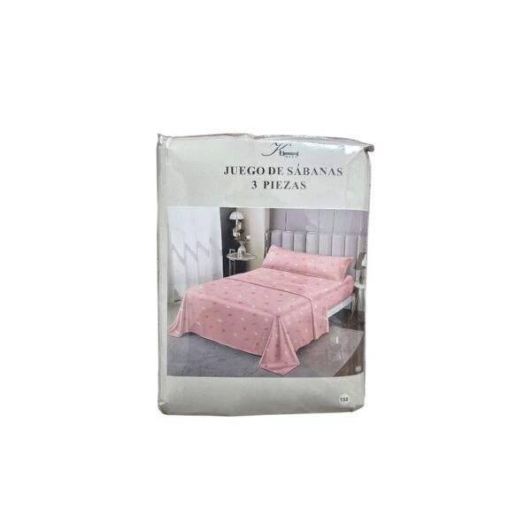 Juego De Sábanas Rosa Coral 3 Piezas - Útiles del Hogar