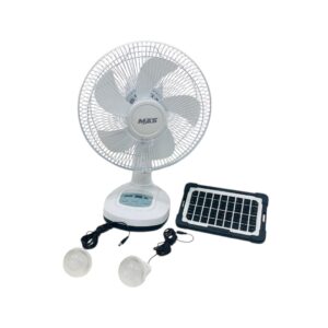 Ventilador Recargable MAS - Electrodoméstico 12" con accesorios y cargador solar