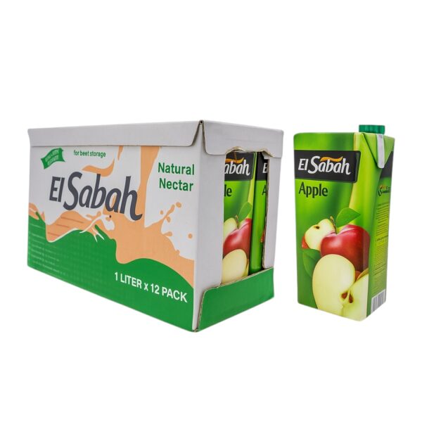 Néctar de Manzana El Sabah 1Lt - Envase de 1 litro - Bebida refrescante de manzana