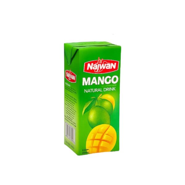 Jugo De Mango Najwan 200ml - Envase de mango con pajita