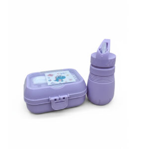 Set Lunchera Infantil Botella Cubiertos Modelo Liso