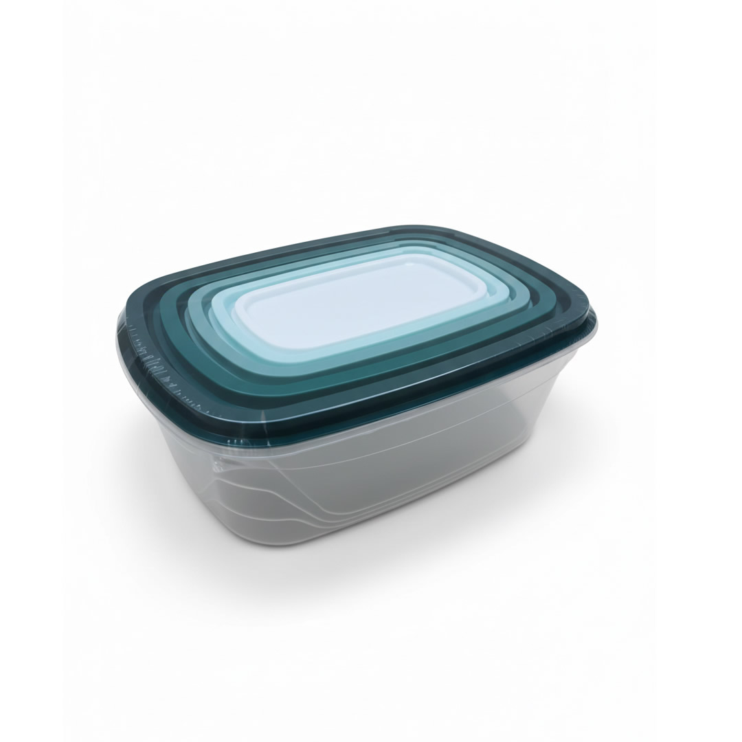 SET DE RECIPIENTES PLÁSTICO FRUTAS 15CM - copia Set de Recipientes Plásticos Rectangular con Tapas 19x26cm - Almacenamiento Práctico