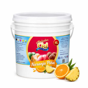 Helado CID Naranja Piña 4Lt Helado CID sabor Naranja Piña de 4Lt, ideal para disfrutar en cualquier ocasión