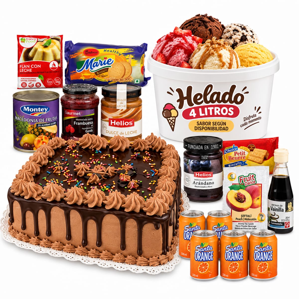 Combo Tentaciones 1 Cake Bombón 6 Refrescos 330ml para uso diario
