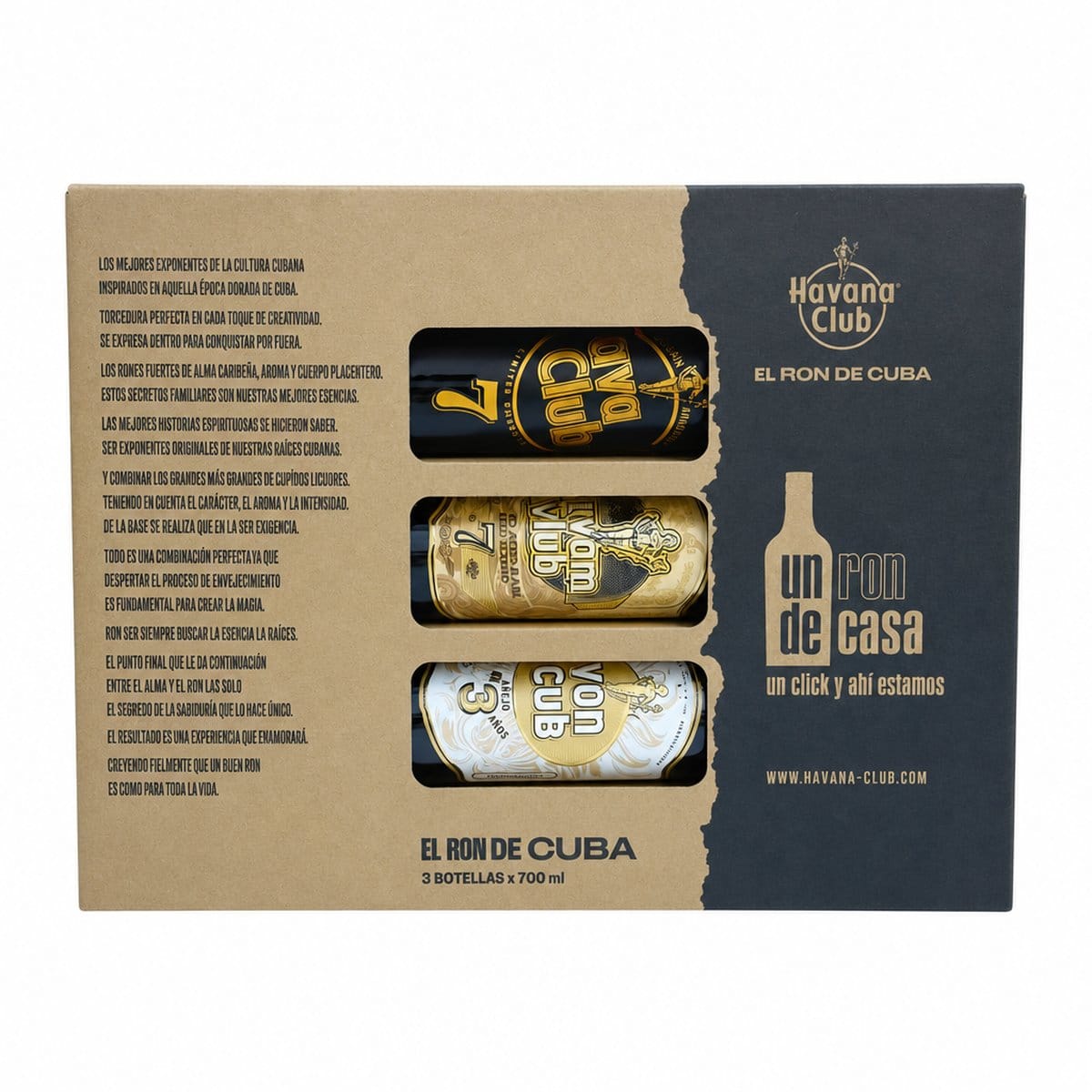 Ron Havana Club Añejo 7 Años Ediciones Limitadas 700ml pack de 3 Botellas - Imagen 3
