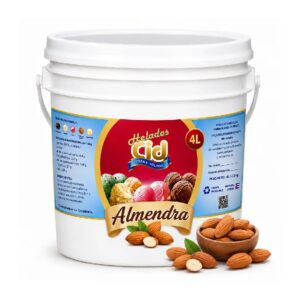 Helado CID sabor Almendra 4L, cremoso y delicioso.