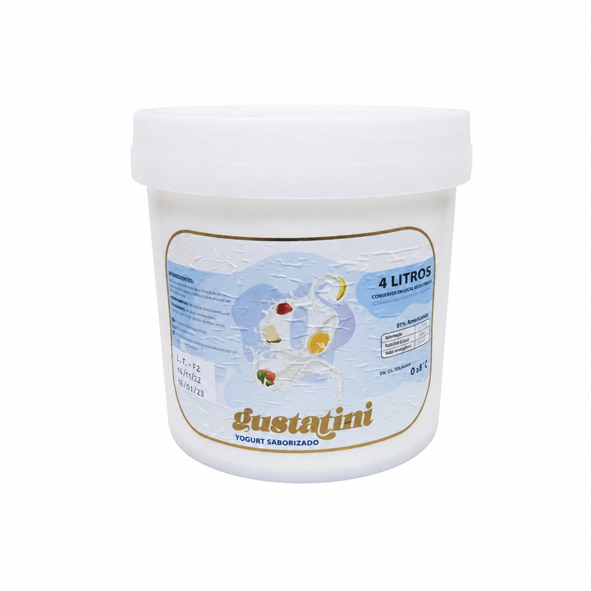Yogur Saborizado Guanabana Gustatini 4Lt, cremoso y delicioso
