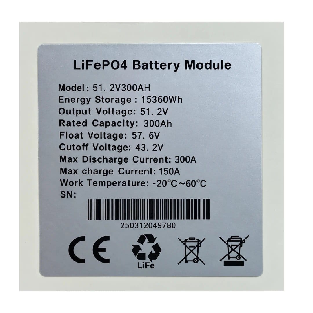 Batería de Litio LiFePO₄ RENEPV 15KWh/300Ah