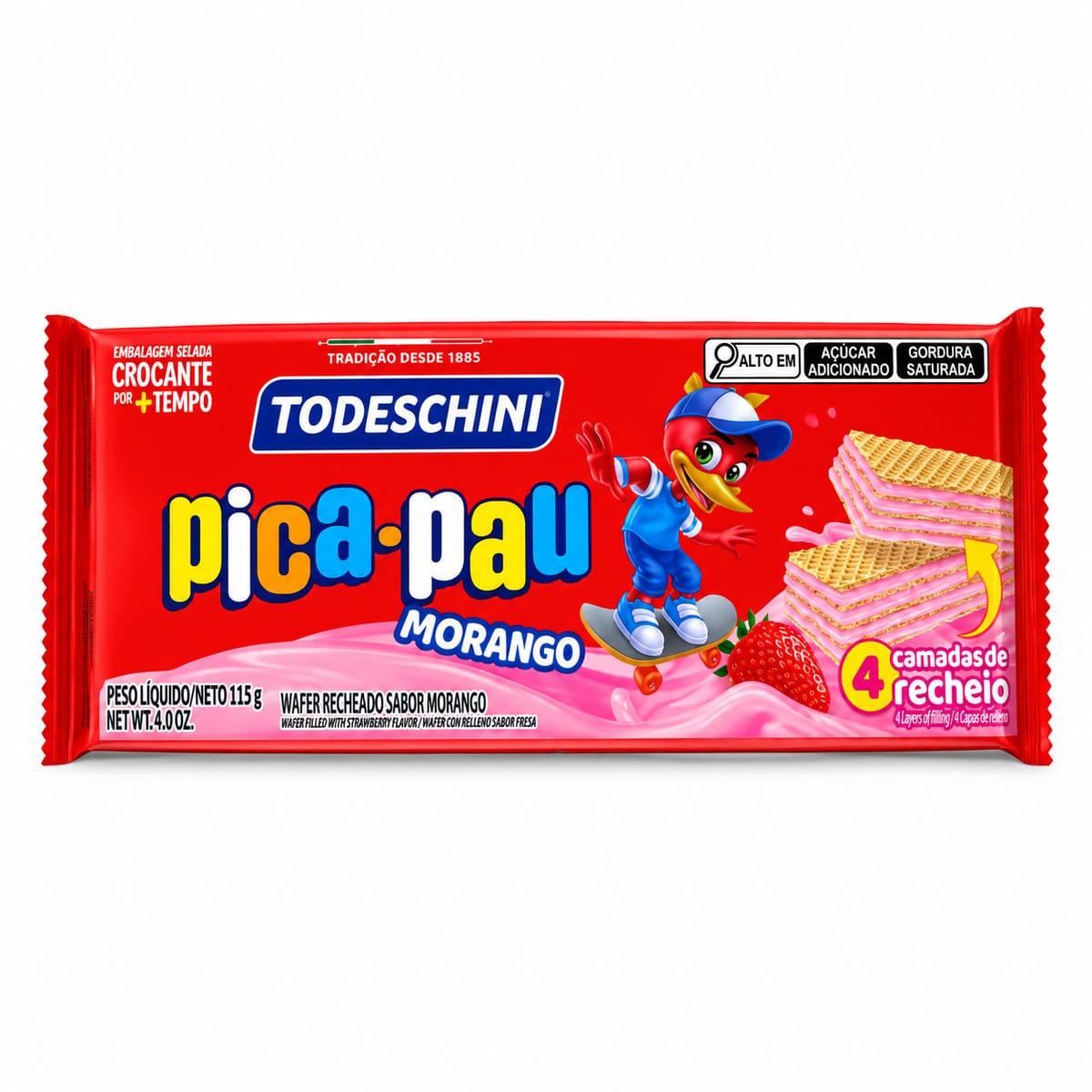 Sorbeto Sabor Fresa Todeschini 115g, postre refrescante y delicioso